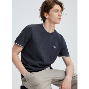 VALENTINO夏季 针织衫 薄款 短袖 T恤圆领休闲宽松 男士 GIOVANNI