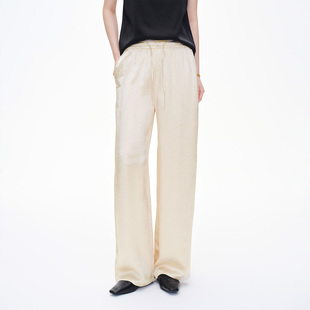 垂坠感休闲直筒长裤 女士醋纤高腰阔腿裤 VALENTINO春夏季 GIOVANNI