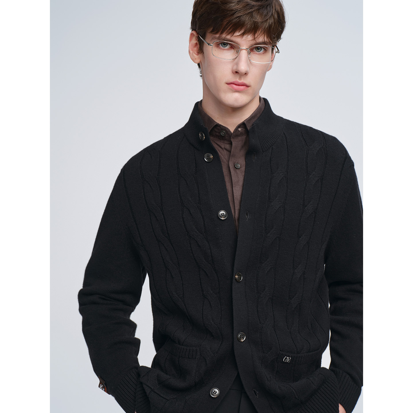 卓凡尼·华伦天奴羊毛针织开衫