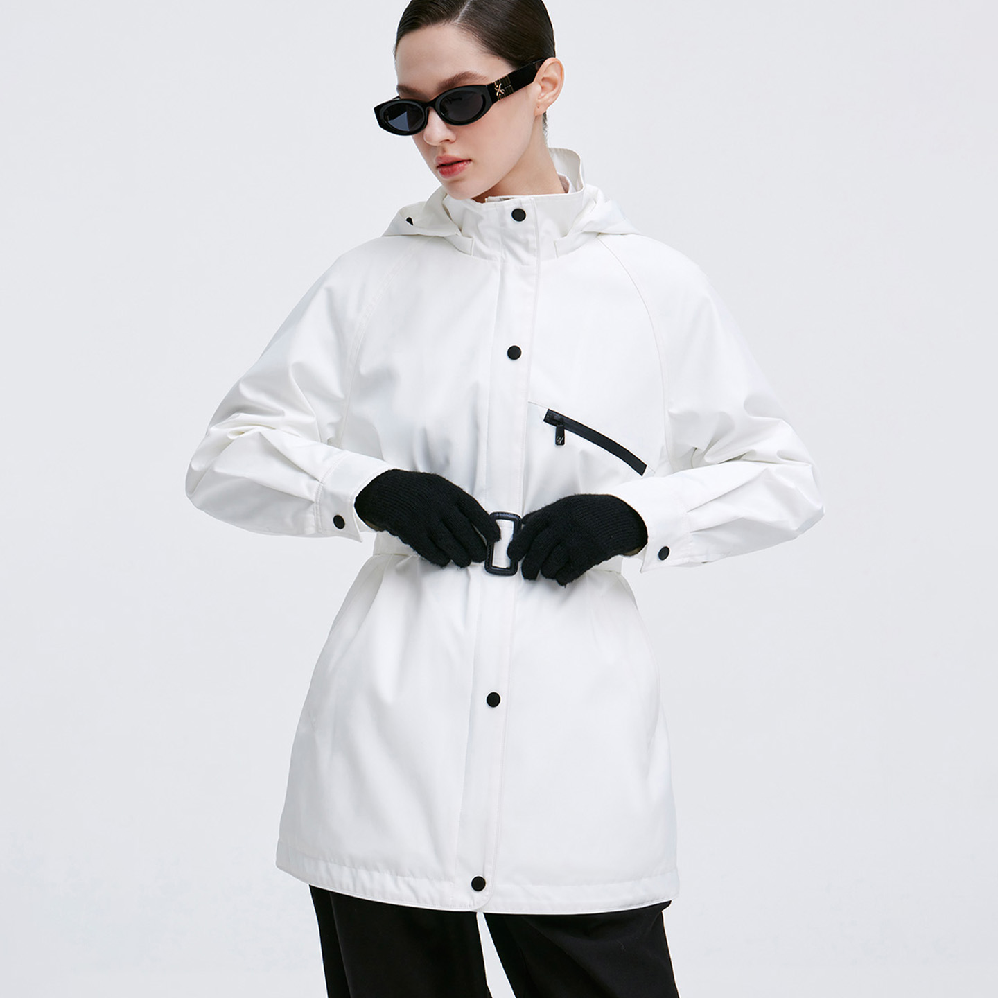 卓凡尼华伦天奴中长款女士风衣