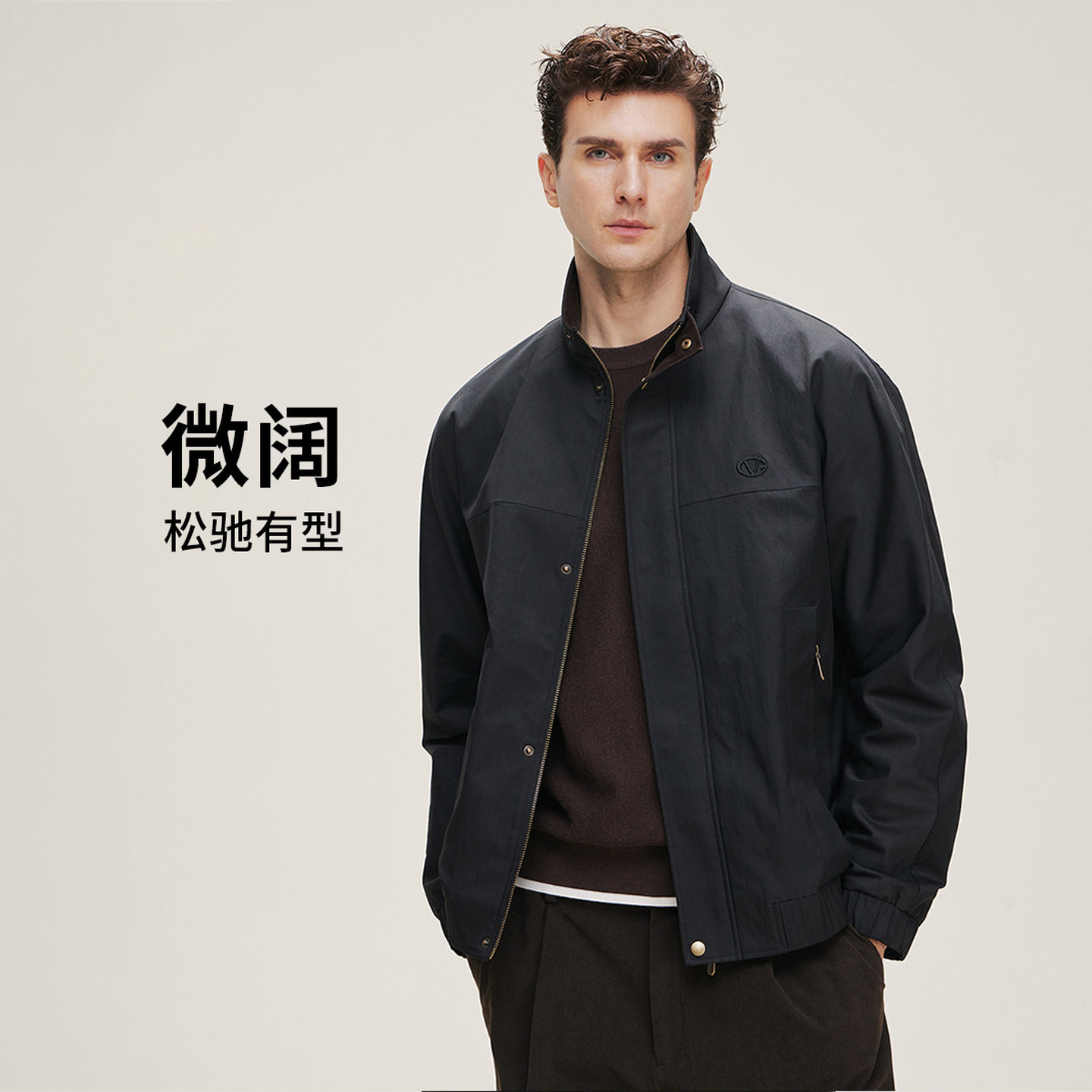 卓凡尼·华伦天奴立领夹克外套图片