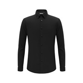 商务休闲黑色修身 GIOVANNI 百搭衬衣 长袖 衬衫 VALENTINO男士 春秋季