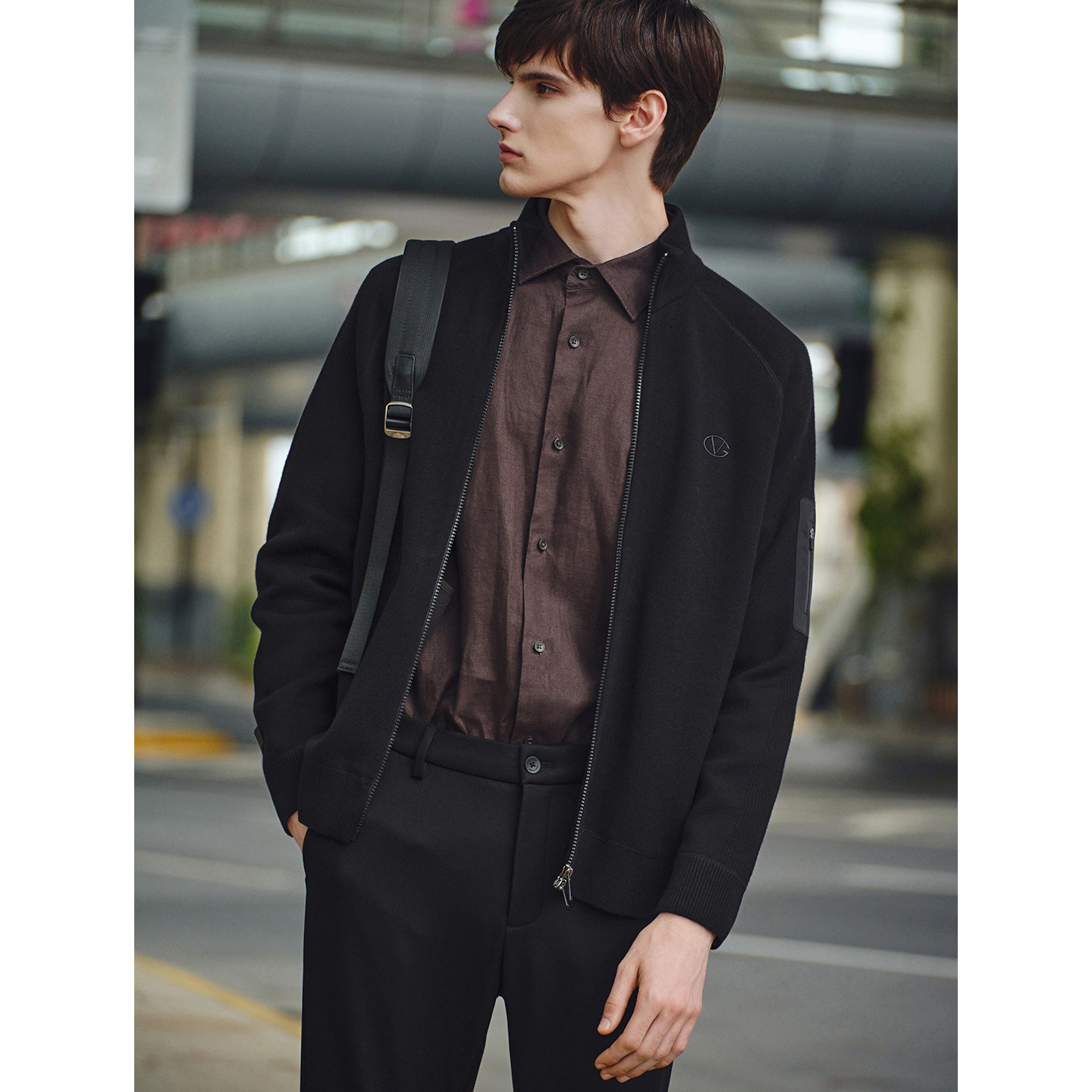 卓凡尼·华伦天奴立领针织夹克