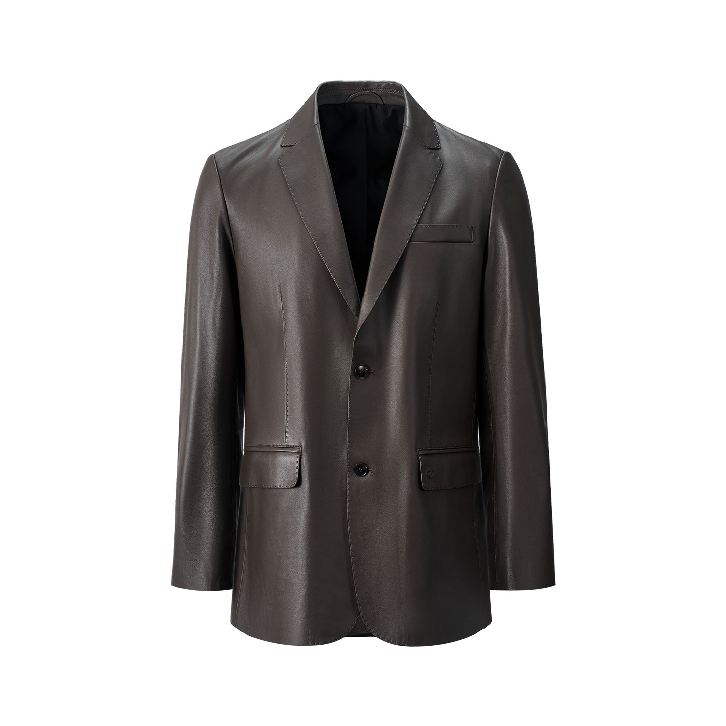 卓凡尼·华伦天奴真皮皮衣西服