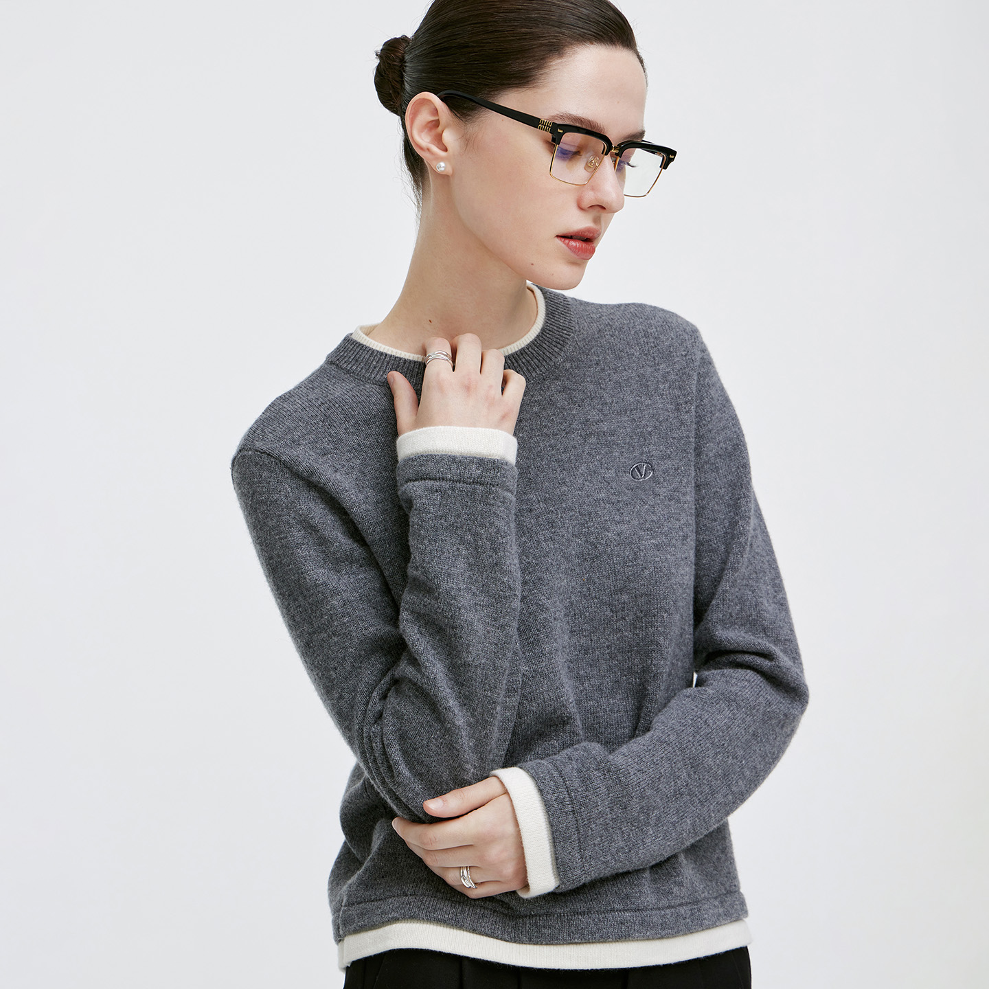 卓凡尼·华伦天奴圆领针织衫