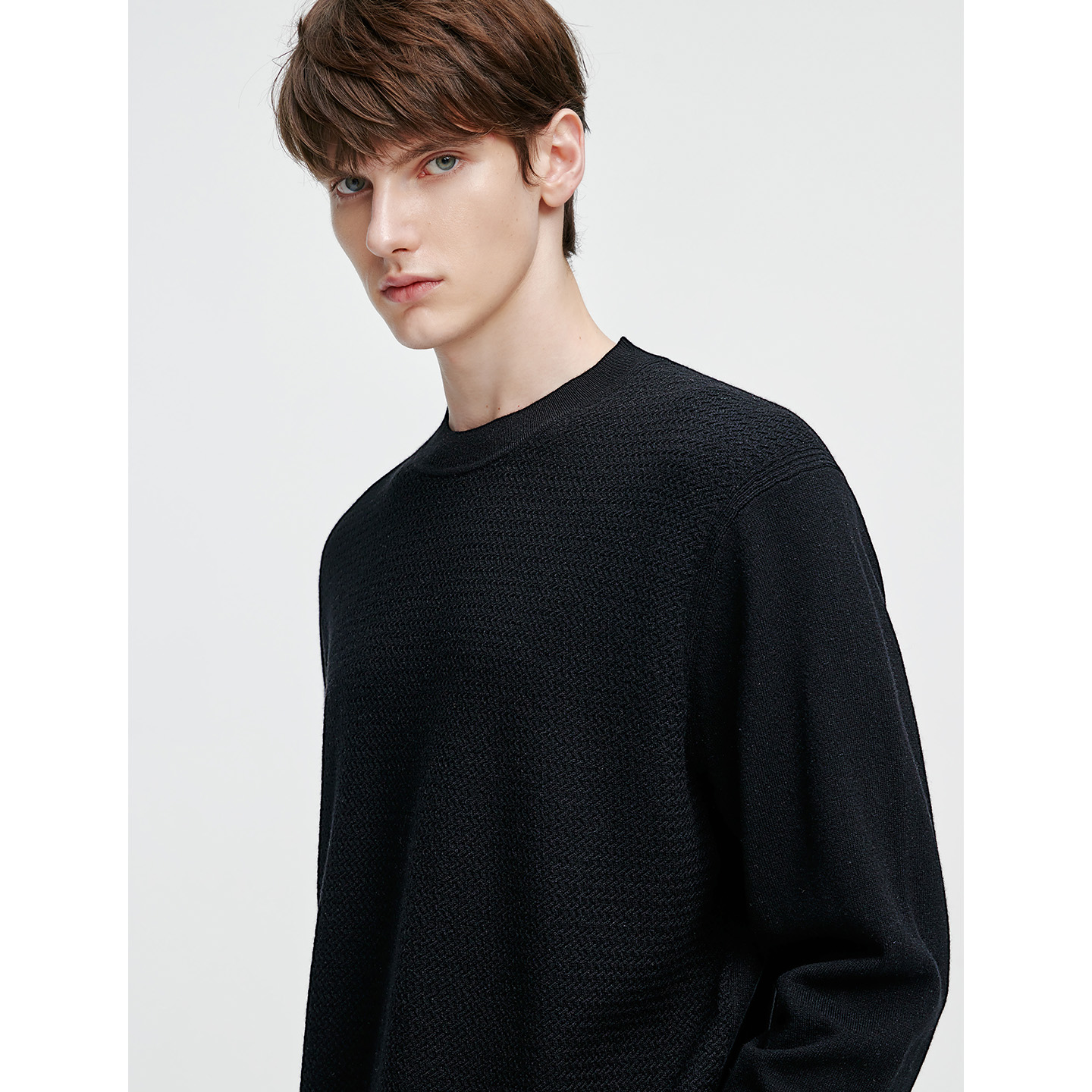 卓凡尼·华伦天奴圆领羊毛针织衫