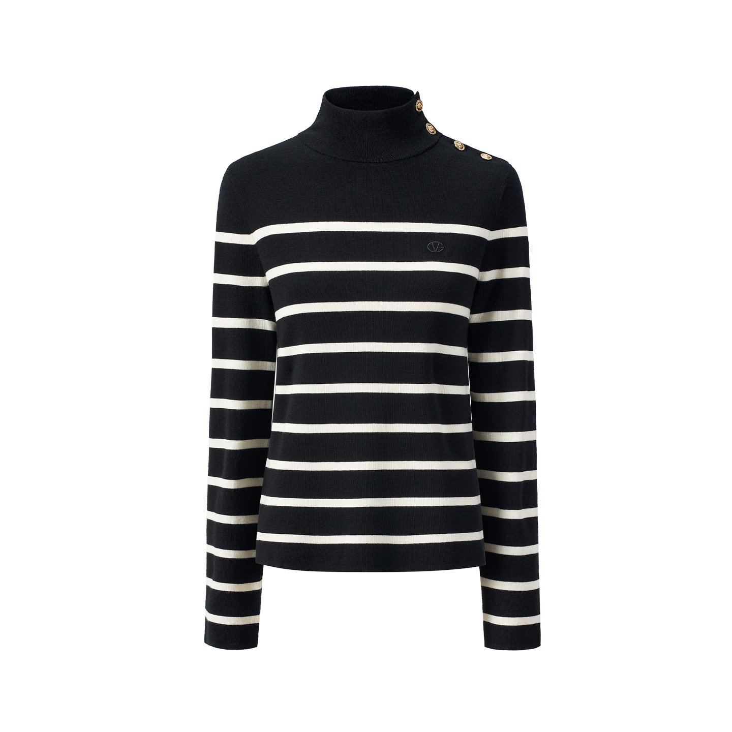 卓凡尼·华伦天奴条纹羊毛针织衫