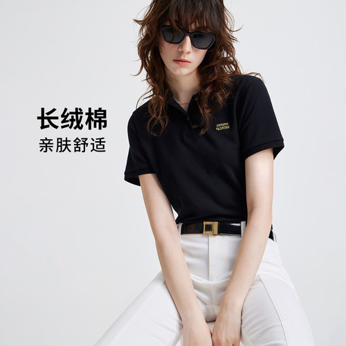 卓凡尼·华伦天奴纯棉女士POLO衫