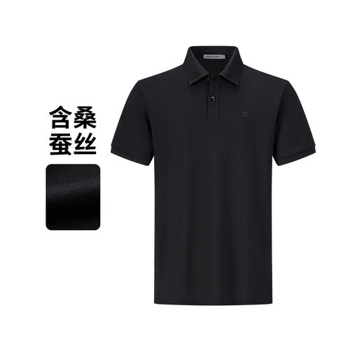 卓凡尼·华伦天奴含桑蚕丝POLO衫