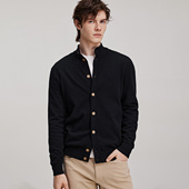 VALENTINO春秋季 男士 立领针织开衫 GIOVANNI 时尚 百搭休闲纯色毛衣