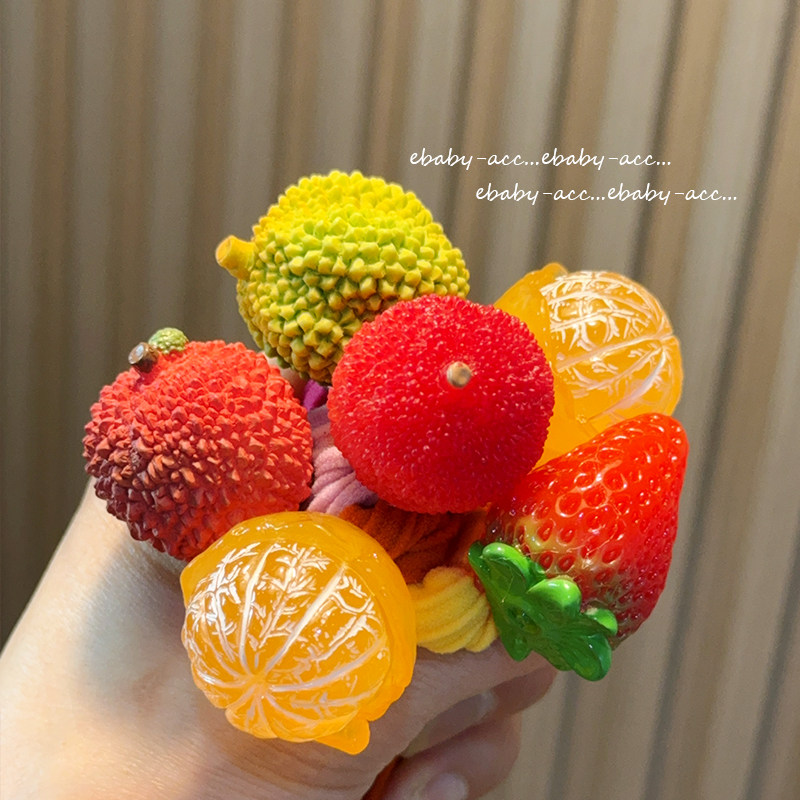 新款春夏彩色头绳可爱水果发圈高弹力马尾丸子头不伤发毛巾圈发饰,童装/婴儿装/亲子装,发饰,淘宝优惠券,粉丝福利购,淘宝优惠卷