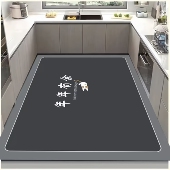 硅藻厨房地垫防滑防油可擦免洗专用吸水防水地毯大尺寸家用脚垫子
