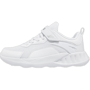 安踏男童白色运动鞋舒适百搭秋冬儿童小白鞋学生白色跑步鞋中大童