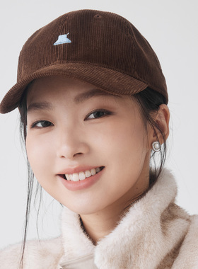 clásico灯芯绒棒球帽秋冬宽檐显脸小刺绣鸭舌帽