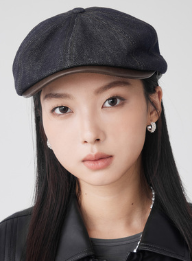 clásico拼檐牛仔报童帽秋冬复古八角帽时尚英伦百搭帽子