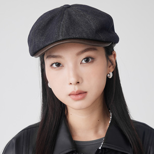 clásico拼檐牛仔报童帽复古八角帽时尚英伦百搭帽子