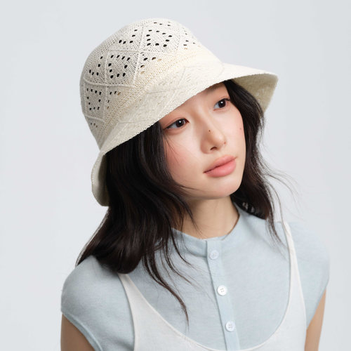 clasico夏季透气镂空渔夫帽女