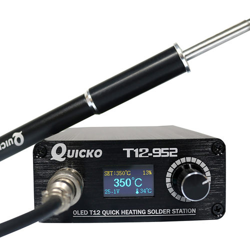 QUICKO T12-952焊台配M8金属手柄恒温速热电烙铁电子维修工具套装