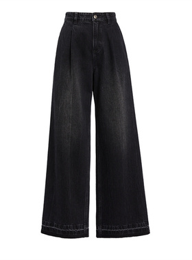 小红自留长105品牌黑色加绒牛仔裤M4D7020