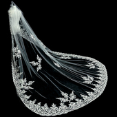 新娘结婚主婚纱头纱优质韩国网纱高级感蕾丝花边头纱超仙森系头纱