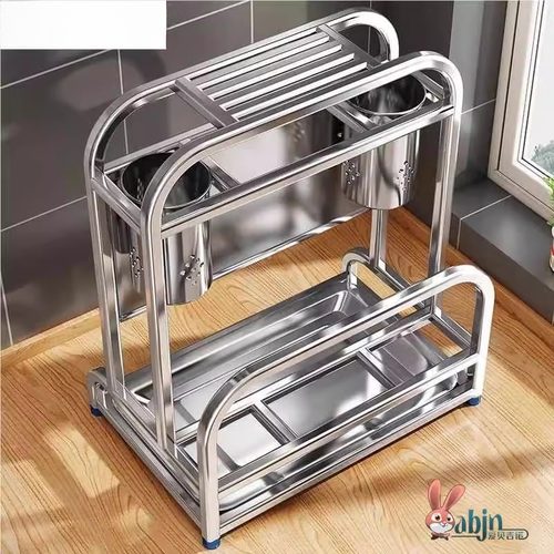 304不锈钢刀架置物架厨房菜板架一体家用砧板锅盖筷笼刀具收纳架