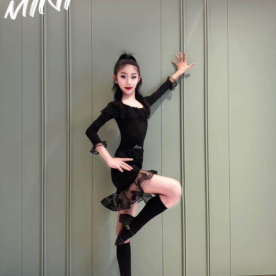 新款高端儿童拉丁舞服女