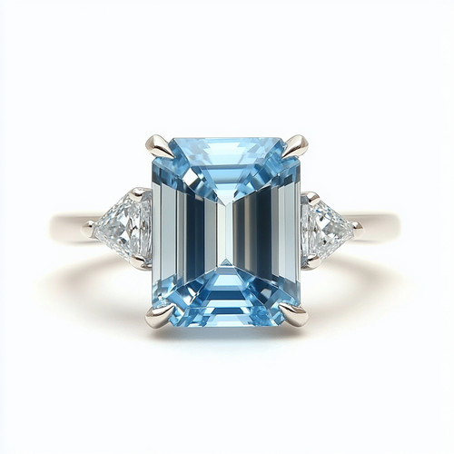 S925纯银饰天然托帕石宝石戒指