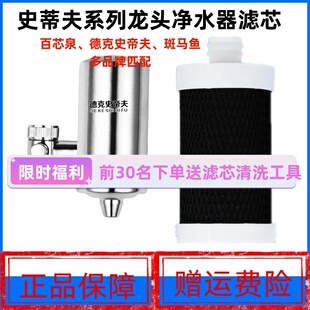 百芯泉净水器滤芯德克史帝夫龙头不锈钢901椰壳烧结阻垢碳棒滤芯