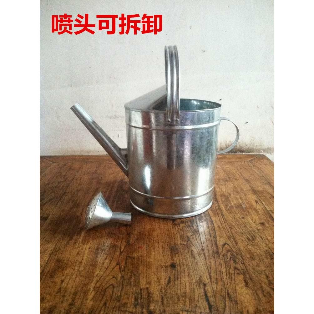 纯手工加厚镀锌防锈铁白铁皮喷壶浇菜浇花加油浇洒大容量铁洒水壶
