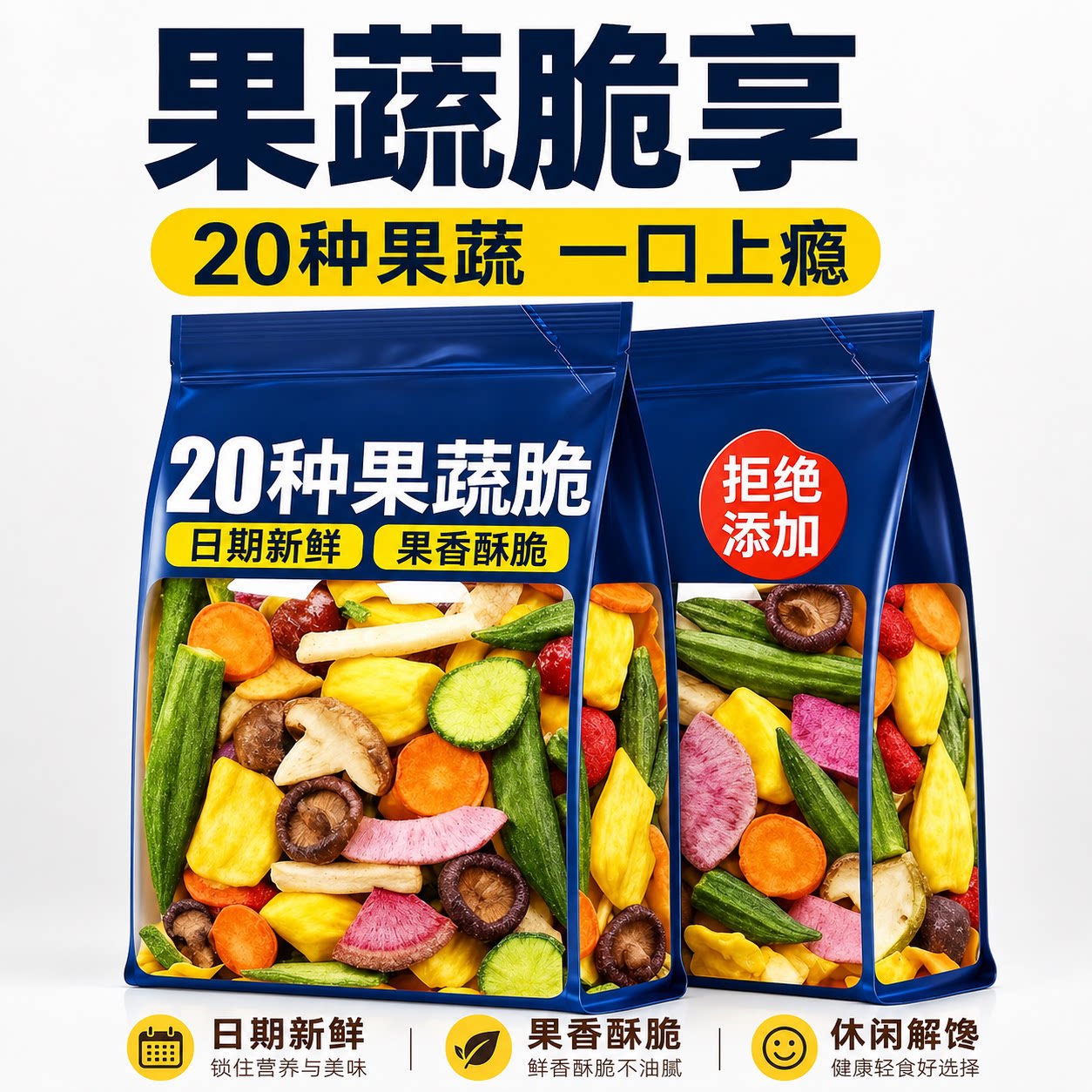 果蔬脆蔬菜干混合装什锦水果干冻干休闲必买零食超市官方旗舰店