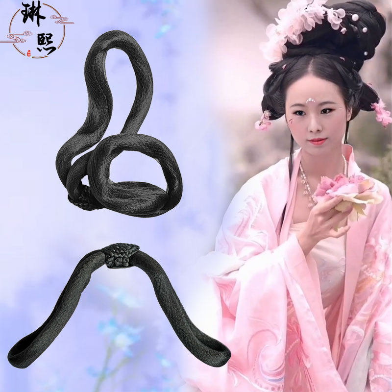 古装汉服假发包多变发髻花神花朝节花仙子造型双环连翘一髻多用款