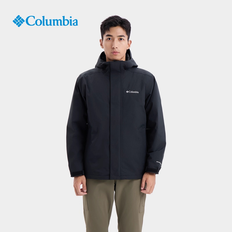 2025秋冬新品哥伦比亚户外防水冲锋衣男羽绒内胆三合一外套XE5569