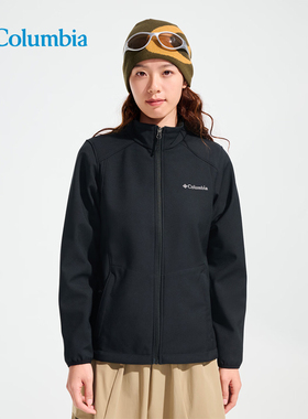2025秋冬新品哥伦比亚户外女子防风拒水保暖加绒立领软壳衣WR1684