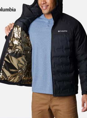 2025秋冬新品哥伦比亚男子户外运动金点热能防水保暖羽绒服XE4190