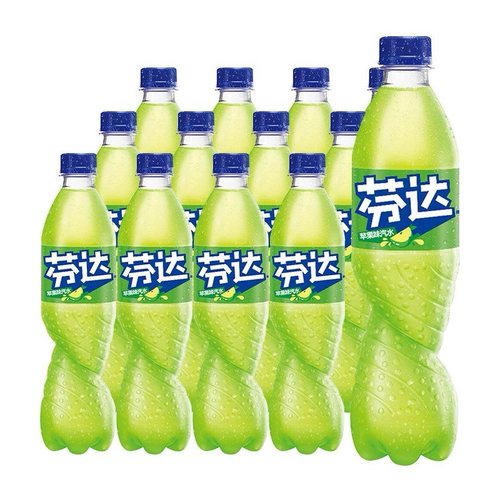 【有糖】芬达苹果味西瓜味葡萄味汽水碳酸饮料500ml*12瓶包装随机