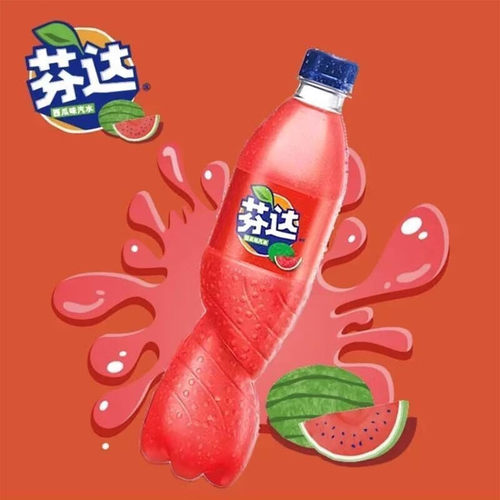 芬达 Fanta有糖苹果味蜜桃葡萄西瓜味汽水碳酸饮料 500ml*12瓶