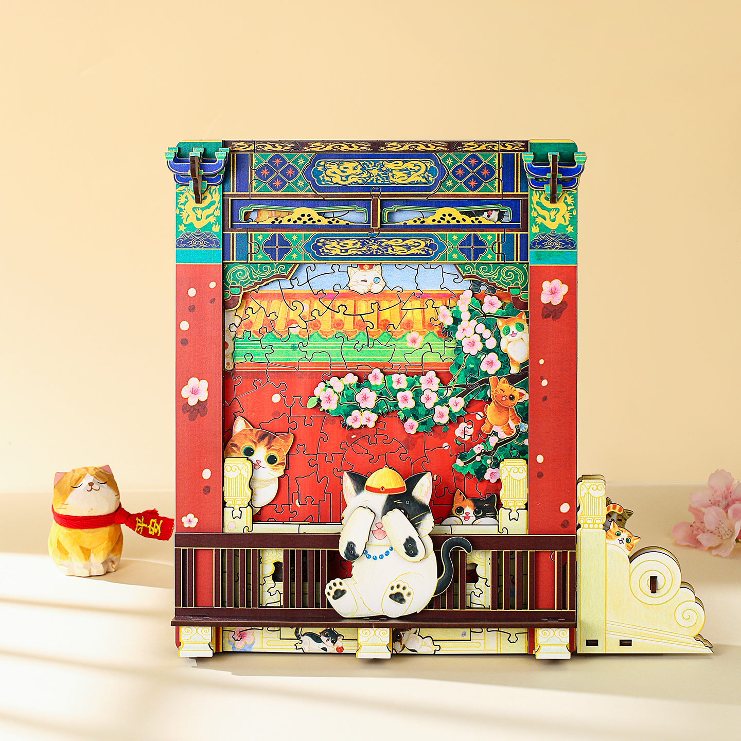 故宫文具宫寻猫记3D立体榫卯积木