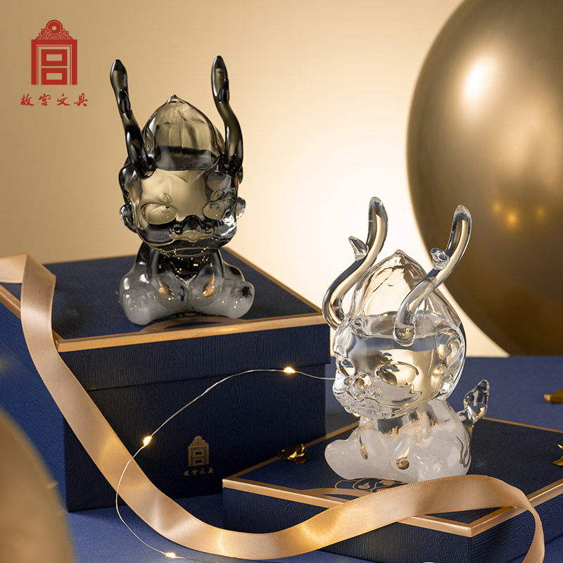 故宫文具瑞兽创意风暴瓶笔架气象预报收纳陈列精美摆件闺蜜礼