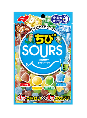 日本进口NOBEL诺贝尔SOURS水果味可乐味弹力QQ软糖乌龟软糖