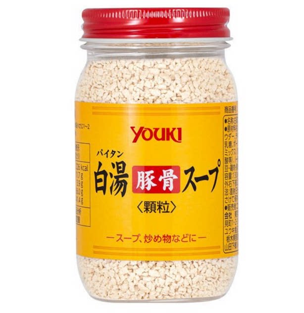 日本进口 youki食品 白汤猪骨精颗粒猪骨汤调味料 130g瓶装