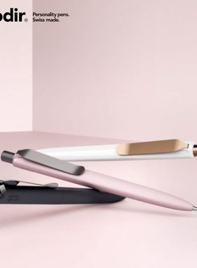 正姿笔 prodir瑞士DS8金属夹签字笔刻字定制 软握胶三角笔杆按动中性笔轻奢高级黑色0.5简约商务办公书写水笔