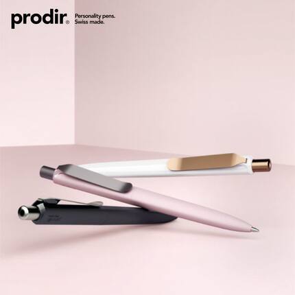 正姿笔 prodir瑞士DS8金属夹签字笔刻字定制 软握胶三角笔杆按动中性笔轻奢高级黑色0.5简约商务办公书写水笔