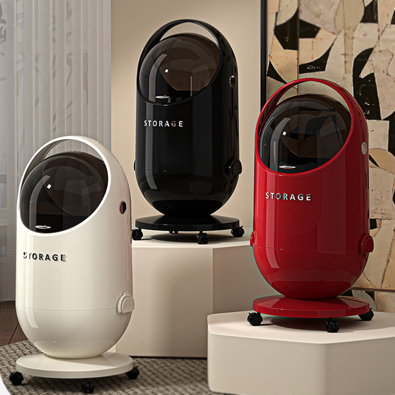 太空人垃圾桶客厅家用2026新款轻奢高档厨房卧室卫生间高颜值带轮