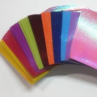 珠光折纸手工彩色镭射正方形发光亮光闪光的彩纸荧光千纸鹤叠大号高颜值超亮手工作品儿童对折手工纸耐用彩画