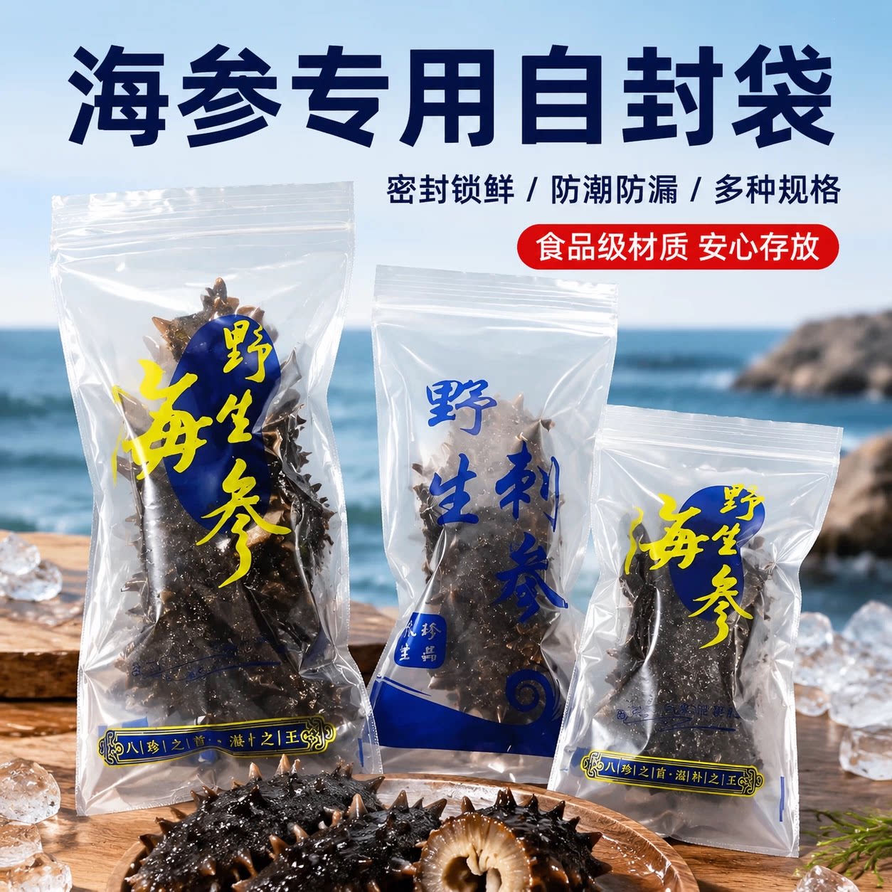 海参包装袋单个装即食独立包装真空密封透明小NPW袋子高压鲜食尼