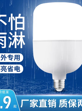 户外防水灯泡led超亮节能灯球泡卡口e27大螺口阳台庭院露天照明