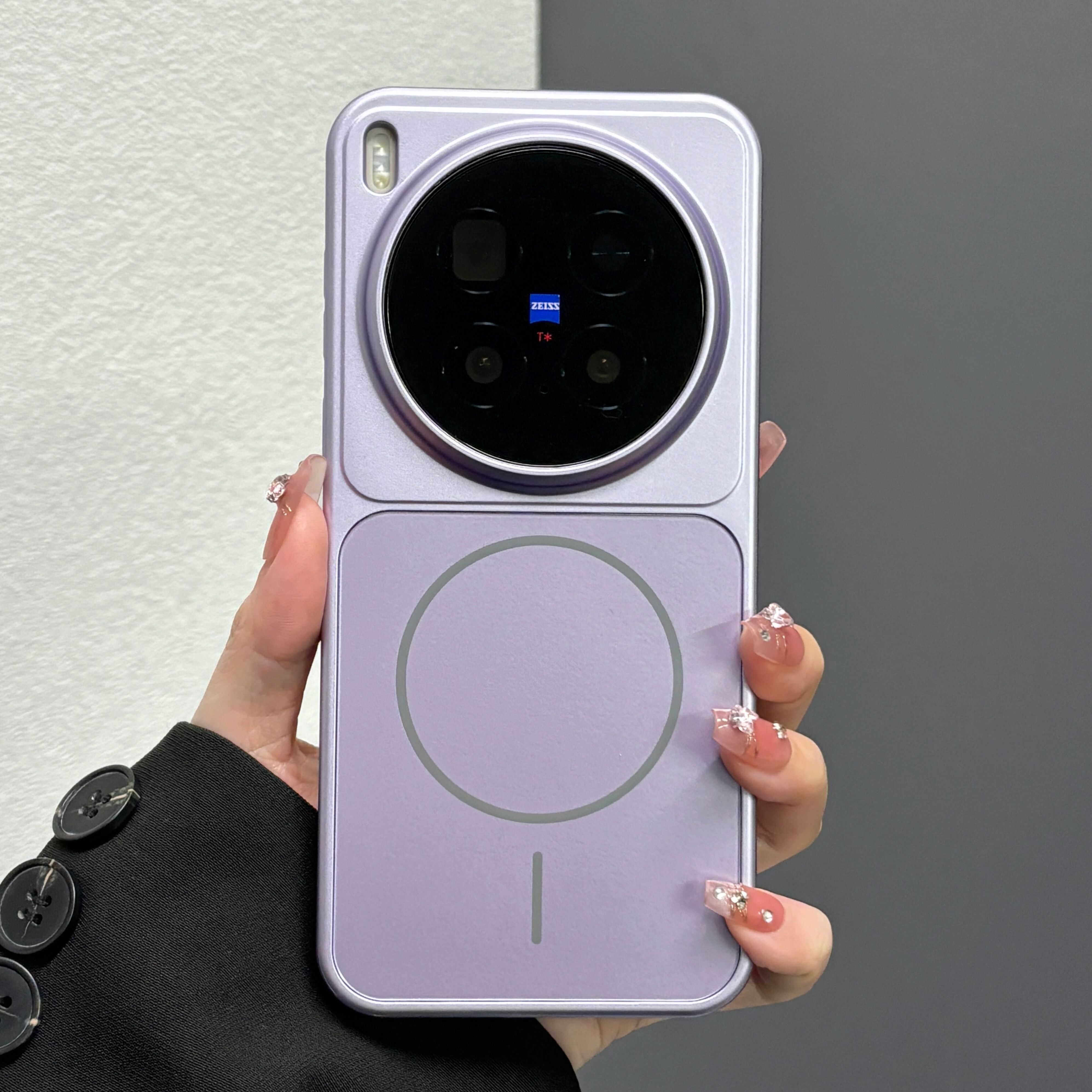 秒变纯色磨砂细圈磁吸手机壳