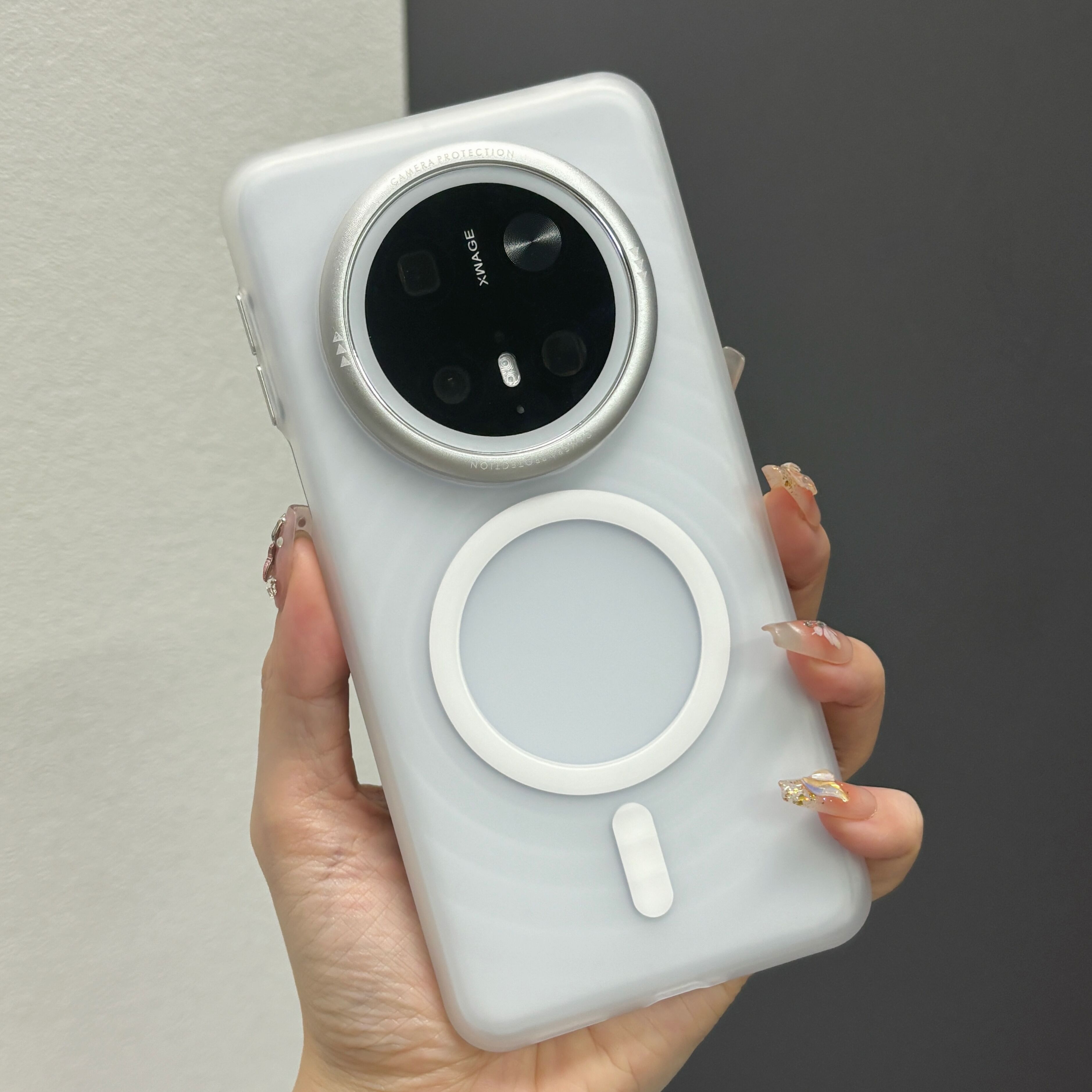 适用华为mate70磨砂肤感波纹磁吸