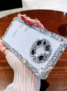 荣耀400奢华闪钻适用华为mate70Pro手机壳m40新款m30Epro女神nova14全包90防摔8magic7至臻版70x60+高级感p50