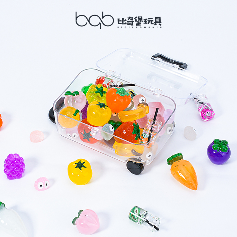 迷你夜光水果蔬菜行李箱模型玩具
